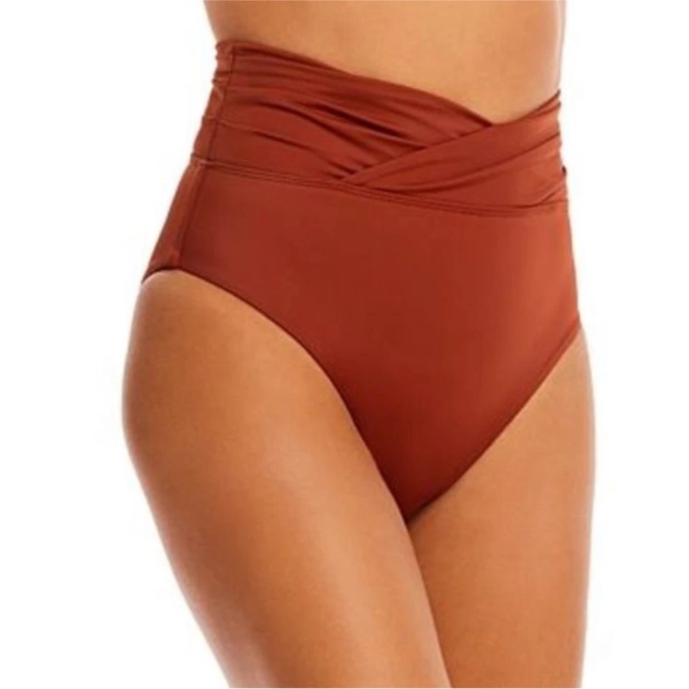 Palm Swim + Resort Kelly High Waist Bikini Bottoms in Cinnamon SZ 1/S NWT